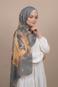 Wavy Orange Modal Hijab
