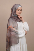 wavy Brown Hijab