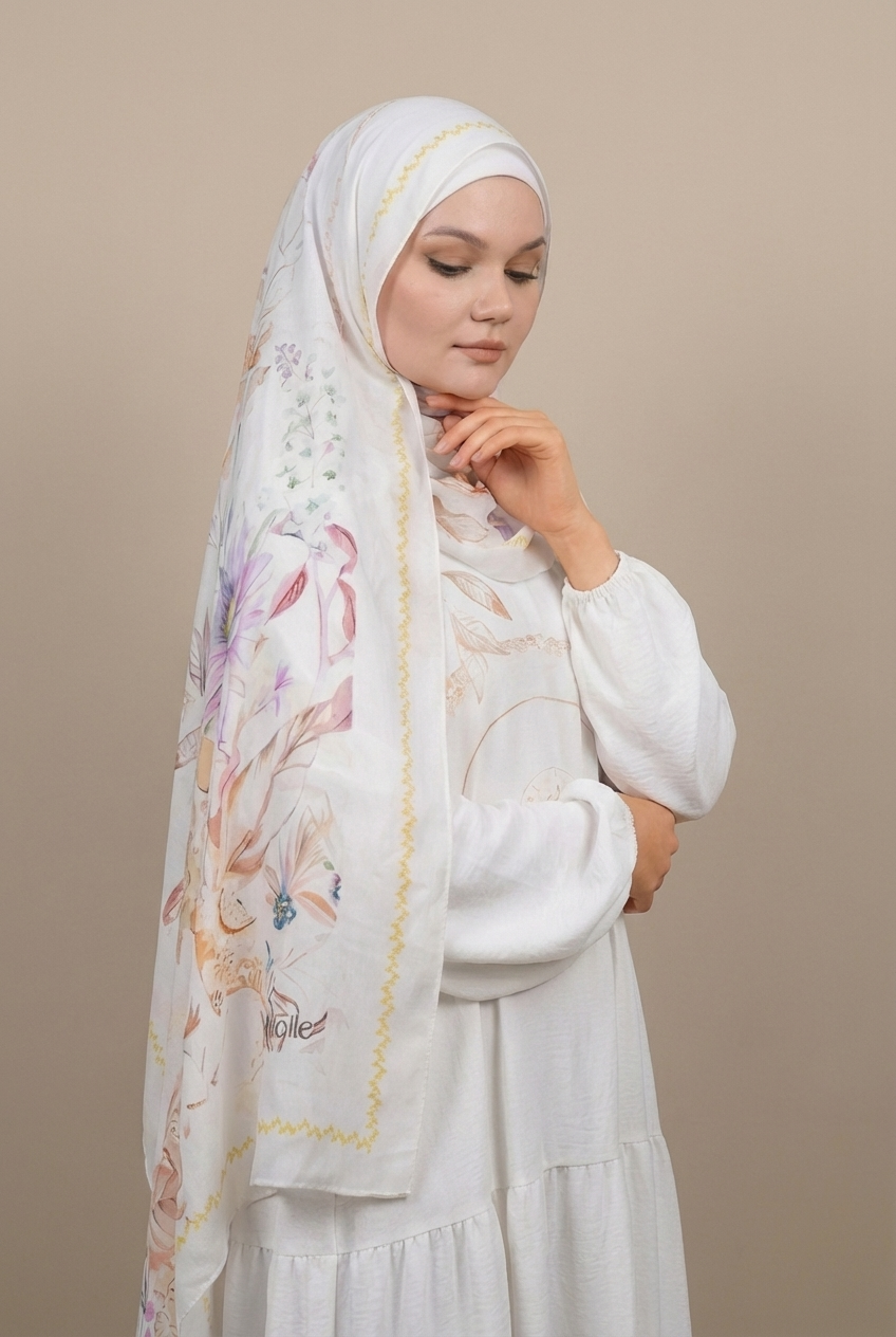 Light Flora Modal Hijab